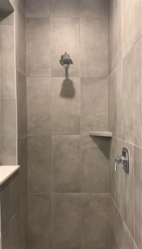 12x24 straight lay tile shower|Tile: staggered or straight